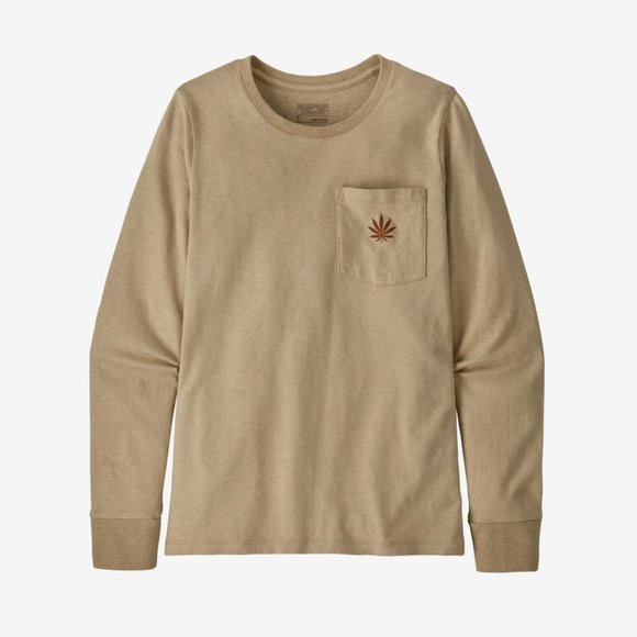 PATAGONIA- Long sleeve work pocket tee Hemp Leaf: El Cap Khaki - Picture 1 of 3